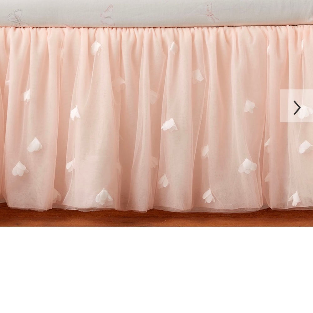 Pottery Barn Kids Monique Lhuillier Pink Tulle Crib Skirt
